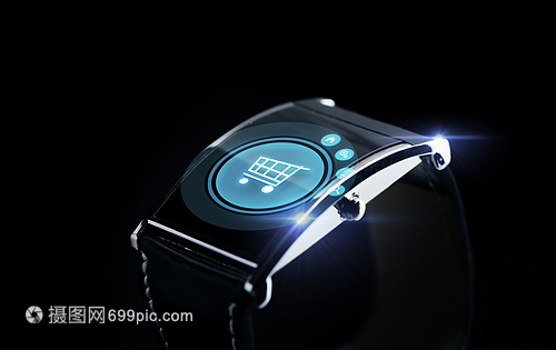 黑色智能手表 技术销售如何通过购物车图标驱动消费者决策